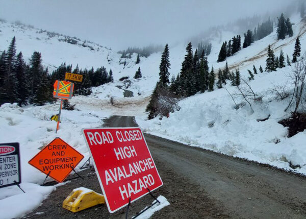 Avalanche Road Closure