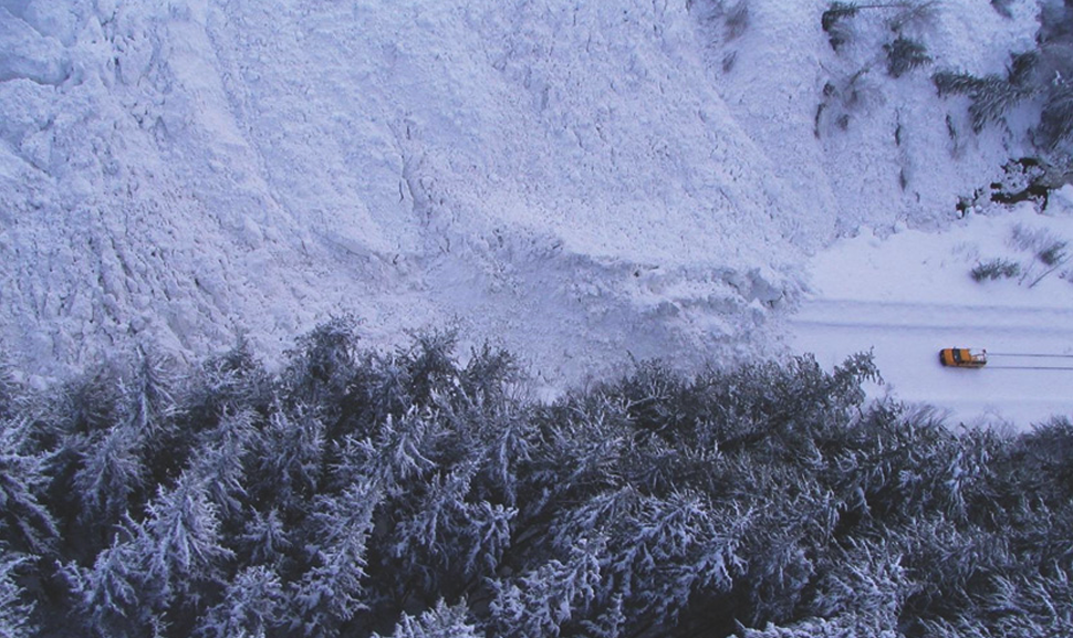 Avalanche on Road